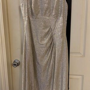 Elegant Silver Evening Dress